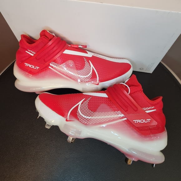 Nike Shoes Nike Force Zoom Trout 7 Baseball Cleats Sz 2 New Redwhite Metal Spikes Poshmark